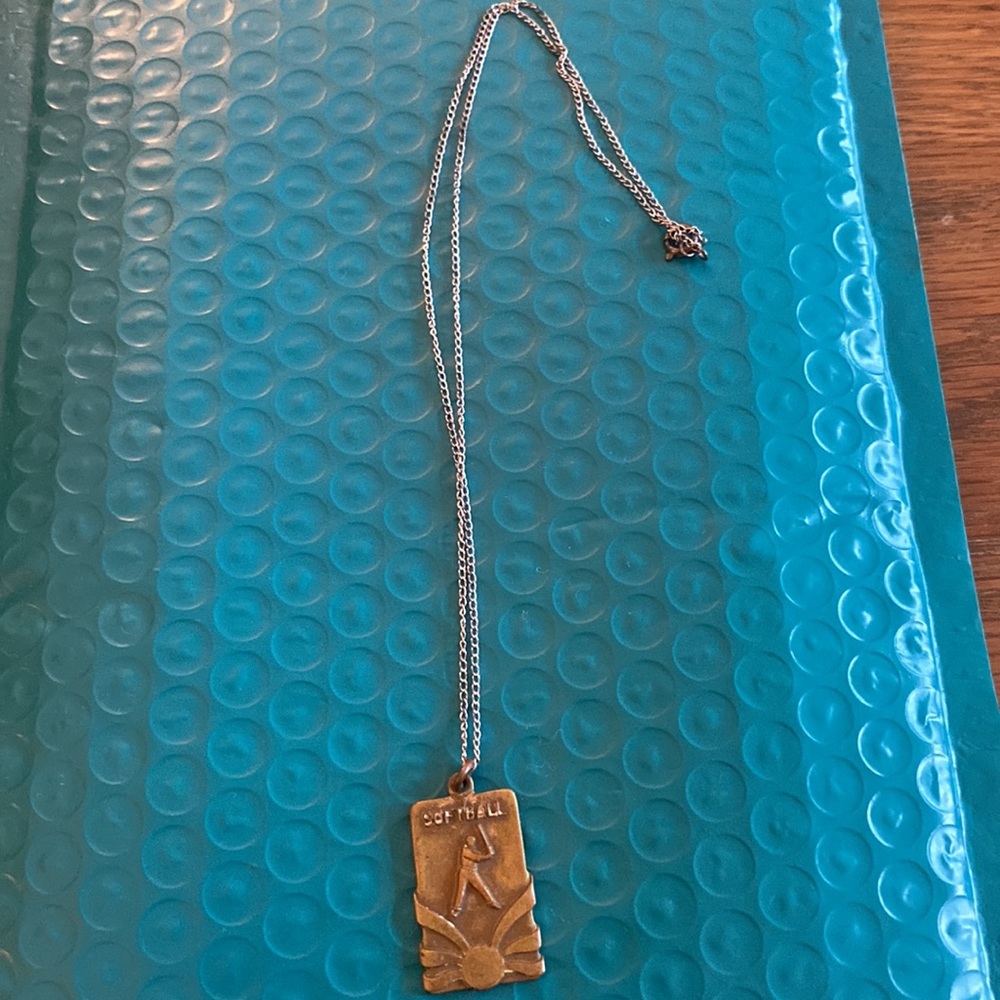 Antique (1950’s) Jostens softball pendant.. - Picture 2 of 4
